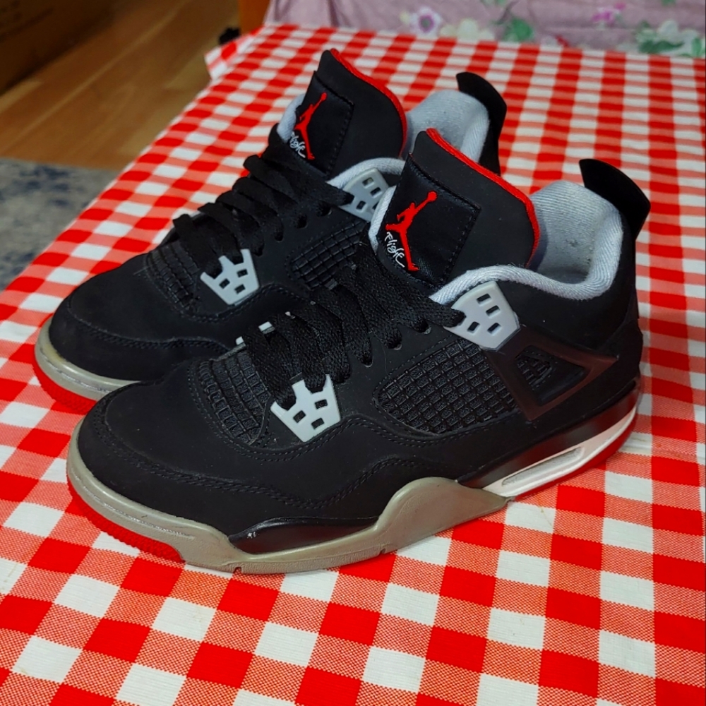 Nike Air Jordan 4 Retro Bred GS 2019 Size 5Y 408452-060 No Box